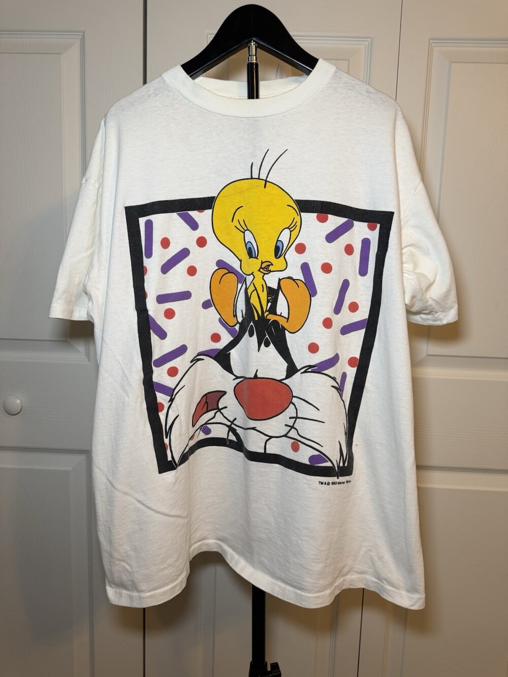 Vintage 1993 Tweety Bird Sylvester T Shirt XL Delta USA Looney Tunes Warner Bros